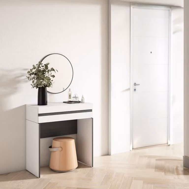 Consola de entrada moderna SKRAUT HOME en blanco y negro, An/P/Al: 70 x 35 x 75 cm