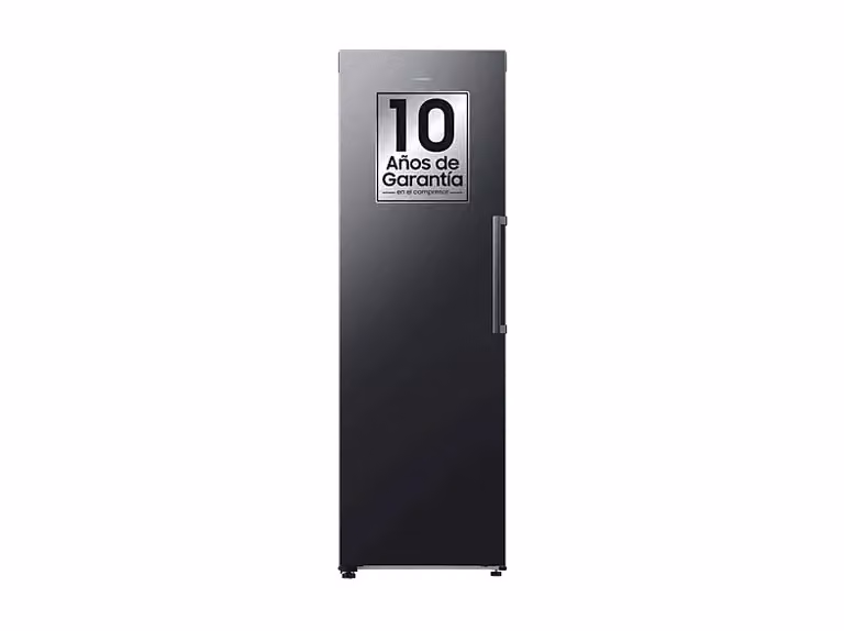 Congelador vertical Samsung Bespoke AI de 323 l, color gris, con tecnología No Frost y conexión WiFi