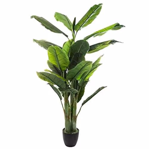 Planta de plátano artificial verde Atmosphera con maceta, Altura: 170 cm