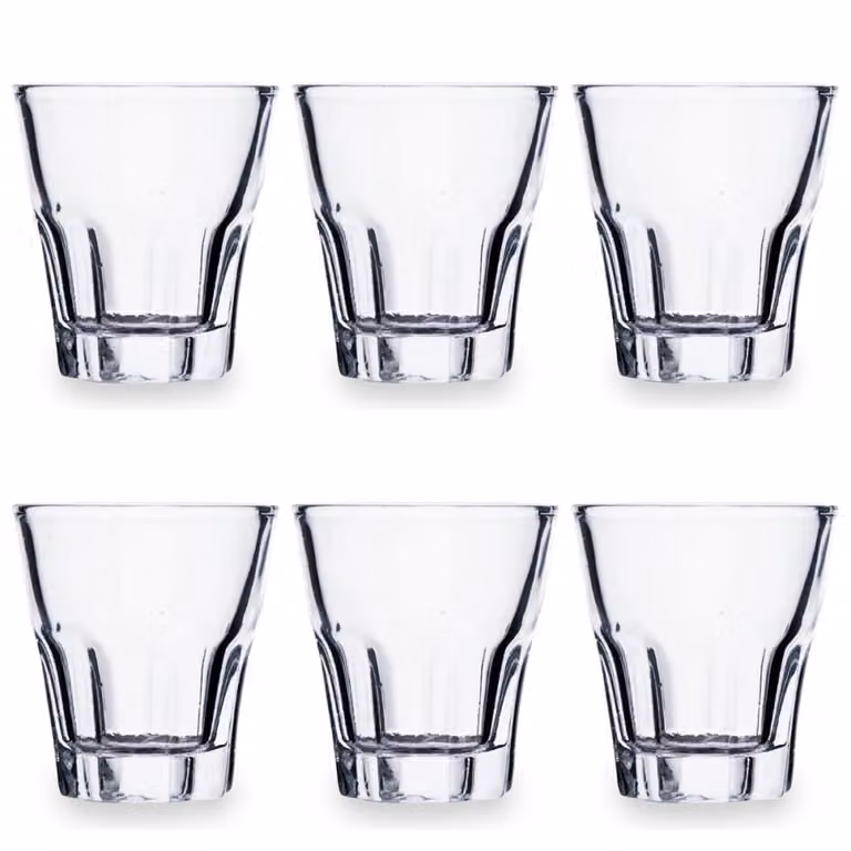 Juego de 6 vasos de chupito Quid de vidrio transparente de 4 cl