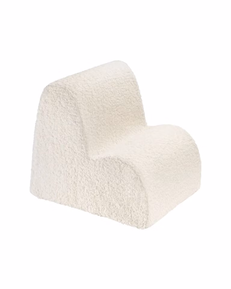 Butaca Nube Wigiwama en tejido bouclé blanco, An/P/Al: 50 x 50 x 60 cm