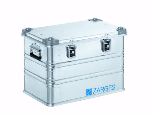 Caja de aluminio Zarges K470 color plata con capacidad de 73 litros, An/P/Al: 55 x 35 x 38 cm