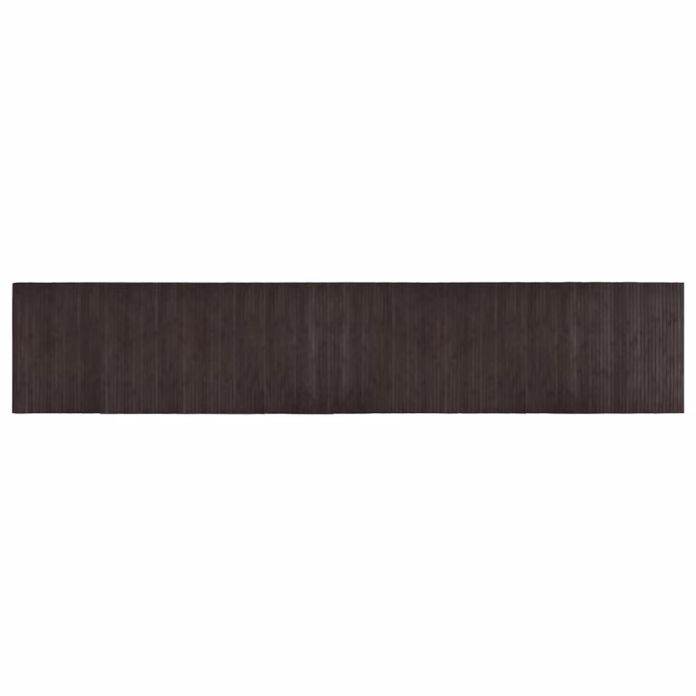 Alfombra rectangular de bambú vidaXL en marrón oscuro, antideslizante, An/P: 60 x 300 cm