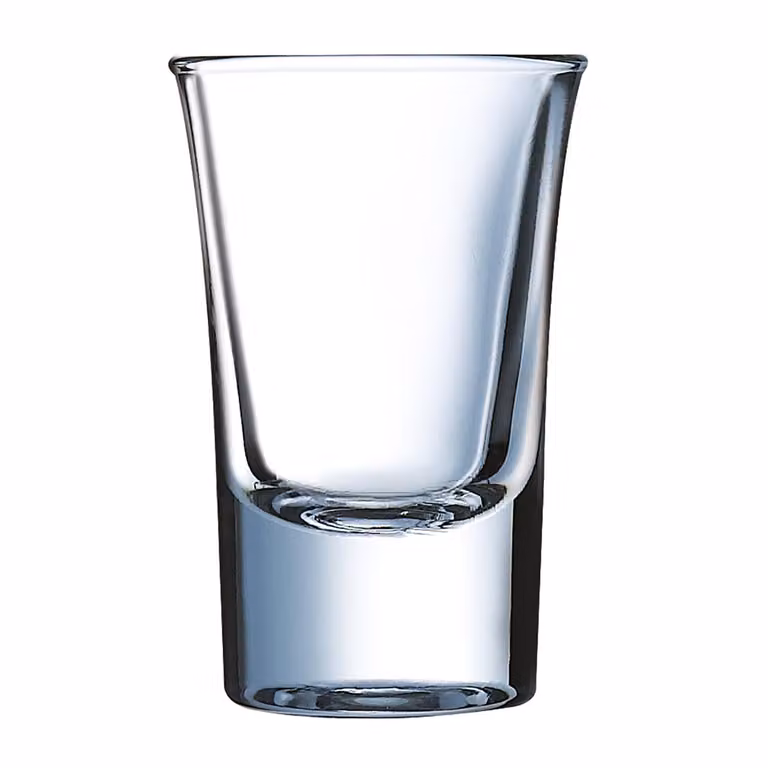 Caja de 6 vasos de chupito Spirit Bar de Luminarc en vidrio transparente de 3,4 cl