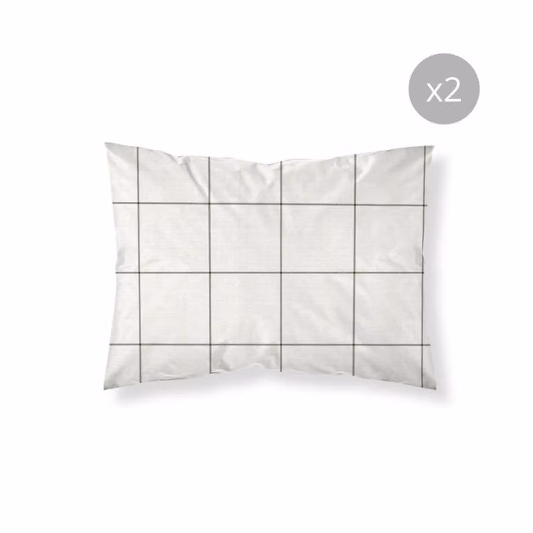 Pack de 2 fundas de almohada Muare Home multicolor con diseño de cuadros, 100% poliéster, An/P/Al: 50 x 80 cm