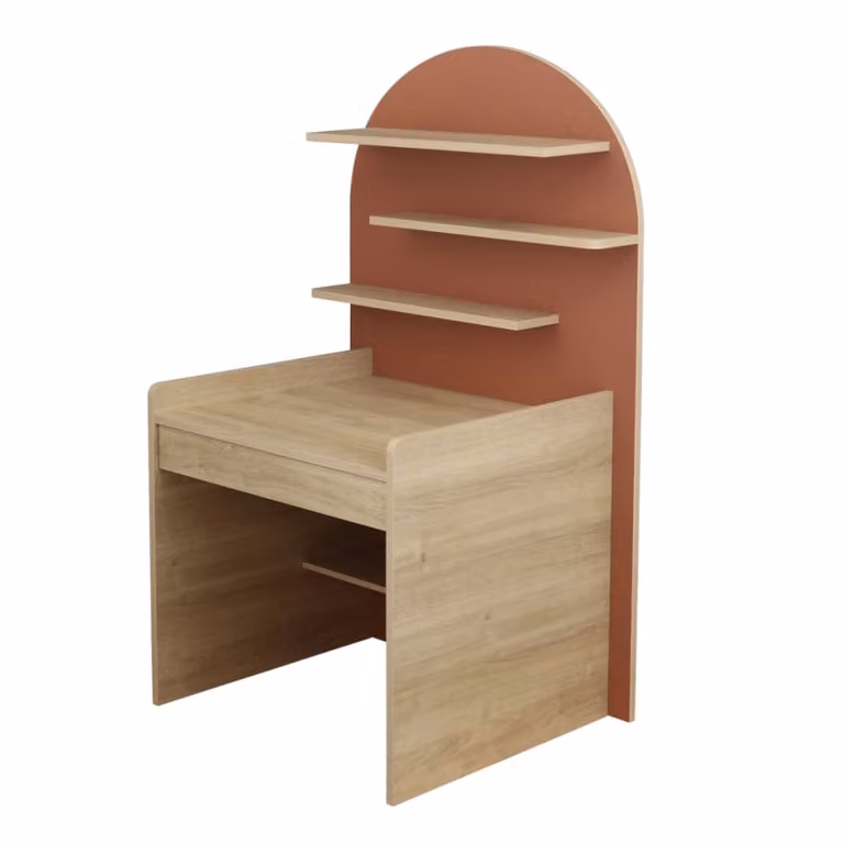 Escritorio infantil Sauthon de madera en color roble y marrón con diseño moderno