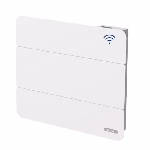 Radiador convector KELI de inercia seca de 1000 W en color blanco con termostato digital, detección de ventana abierta y protección contra sobrecalentamiento
