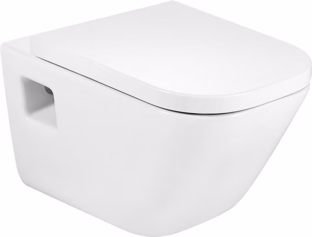 Taza de inodoro suspendida Roca The Gap Washdown en cerámica blanca con descarga horizontal