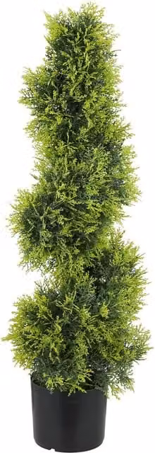 Árbol de topiaria espiral artificial NORTHIX de color verde con resistencia UV y altura de 90 cm