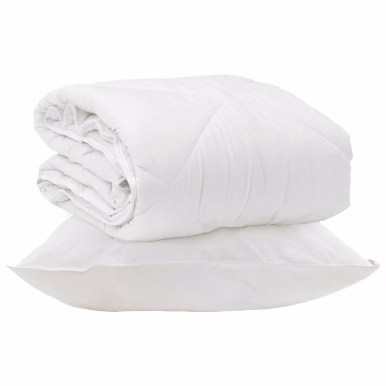 Set de 2 edredones vidaXL para todas las estaciones en microfibra blanca, An/Al: 155 x 220 cm