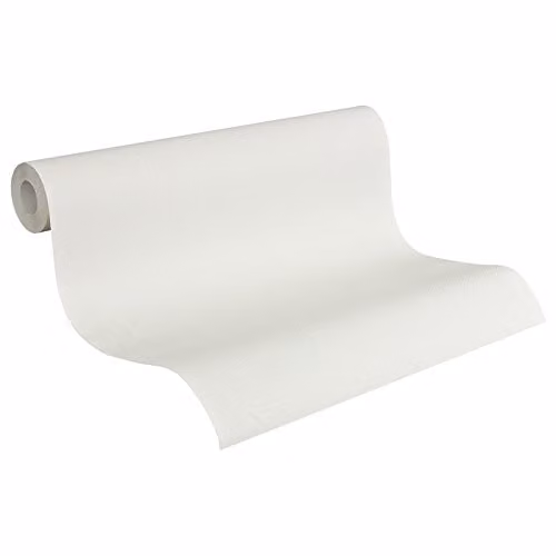 Papel pintado de tela A.S. Création Simply White color blanco metalizado, diseño minimalista liso, An/Al: 10,05 x 0,53 m