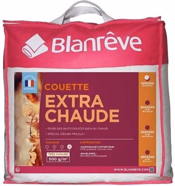 Edredón de microfibra extra cálido Blanrêve blanco An/P: 140 x 200 cm