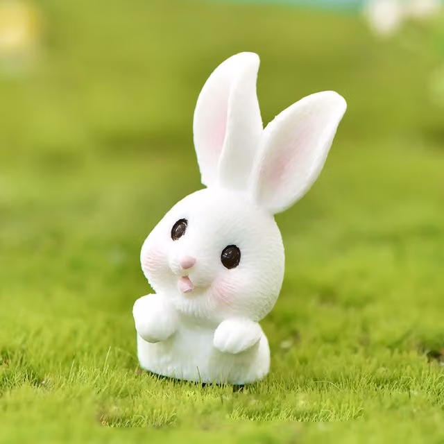 Figura decorativa de conejo de la marca Infinite en color blanco para hogar y jardín