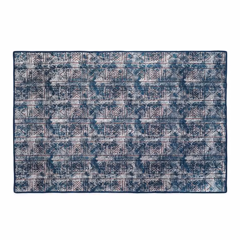 Alfombra Kilim multicolor de algodón Oresteluchetta An/P/Al: 120 x 180 x 0,2 cm