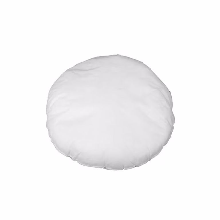 Cojín redondo de algodón y poliéster Bazar Bizar blanco Diámetro: 40 cm