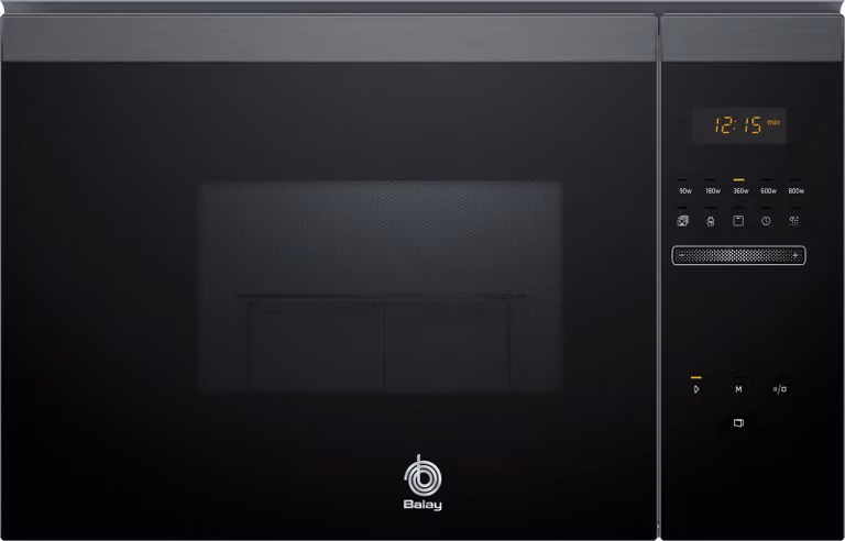 Microondas integrable con grill Balay 3CG4175G3 de 25 l en negro grafito con 900 W y limpieza hidrolítica