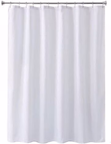 Cortina de ducha XISRENS blanca, impermeable y resistente al moho, con ojales para baño An/Al: 80 x 180 cm
