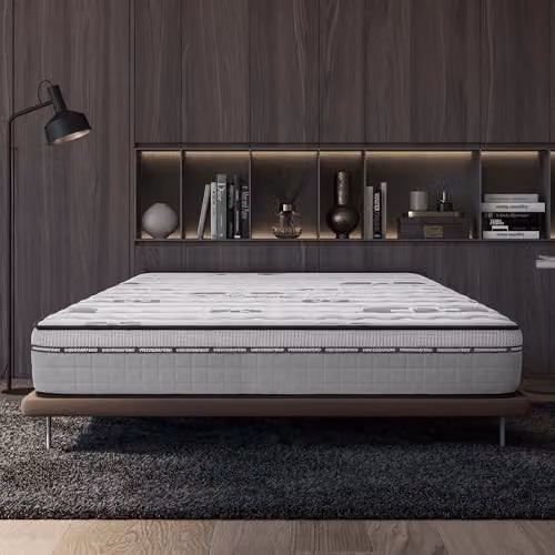 Colchón híbrido Naturalex Carbone Plus de espuma viscoelástica y látex azul, An/P: 180 x 200 cm, Altura: 30 cm