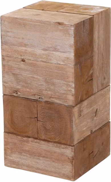 Mesa para flores HEGELE HHG-767 de madera de abeto maciza rústica, color marrón, An/P/Al: 75 x 30 x 30 cm