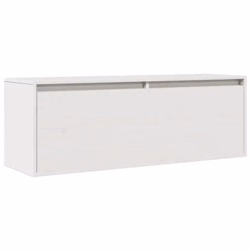 Armario de pared Helloshop26 de estilo moderno en madera de pino color blanco con puertas batientes y estantes internos, An/P/Al: 100 x 30 x 35 cm