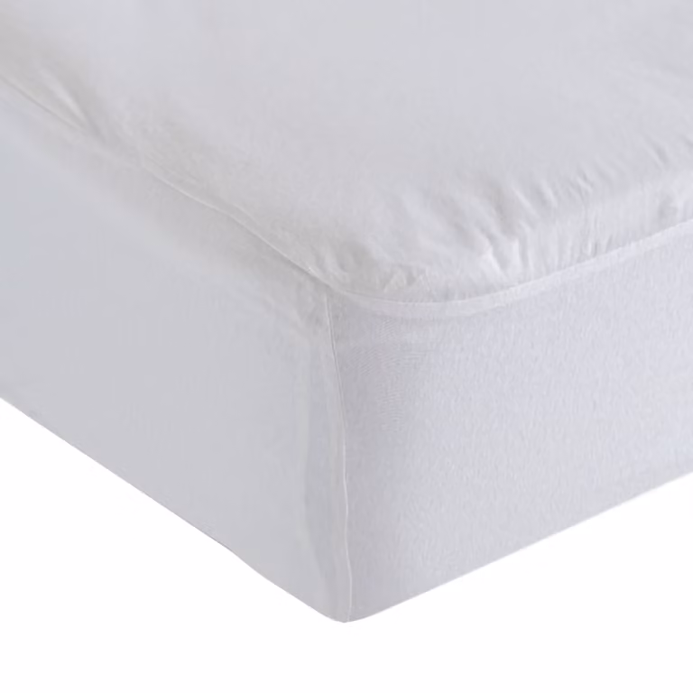 Protector de colchón impermeable de algodón jersey blanco An/P/Al: 160 x 200 x 32 cm