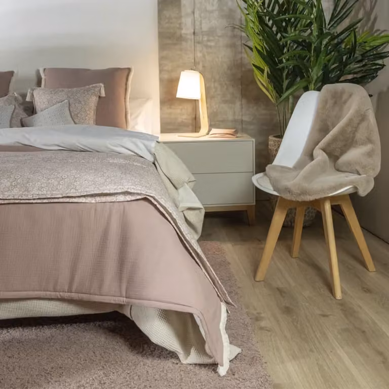 Plaid de pie de cama acolchado liso rosa de TAPIDECOR