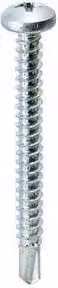 Pack de 10 tornillos autoperforantes AMBROVIT de acero galvanizado con punta Phillips, color plata, medidas 4,8 x 16 mm