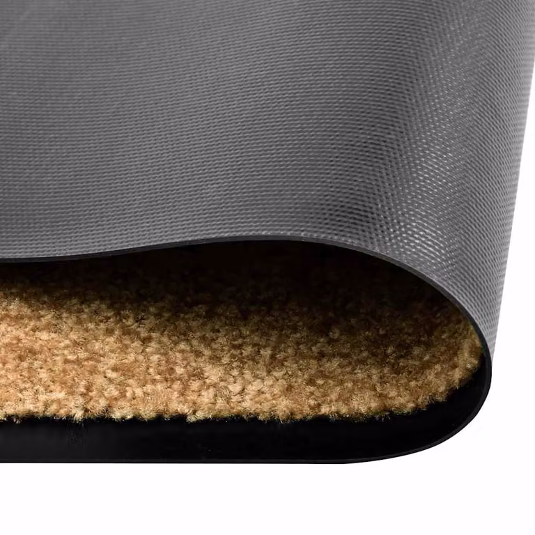 Felpudo lavable vidaXL color beige, antideslizante y rectangular, An/P: 90 x 150 cm