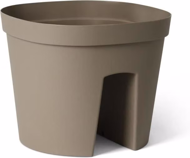 Maceta de barandilla Garden Id Smile con reserva de agua, material reciclado, 30 cm