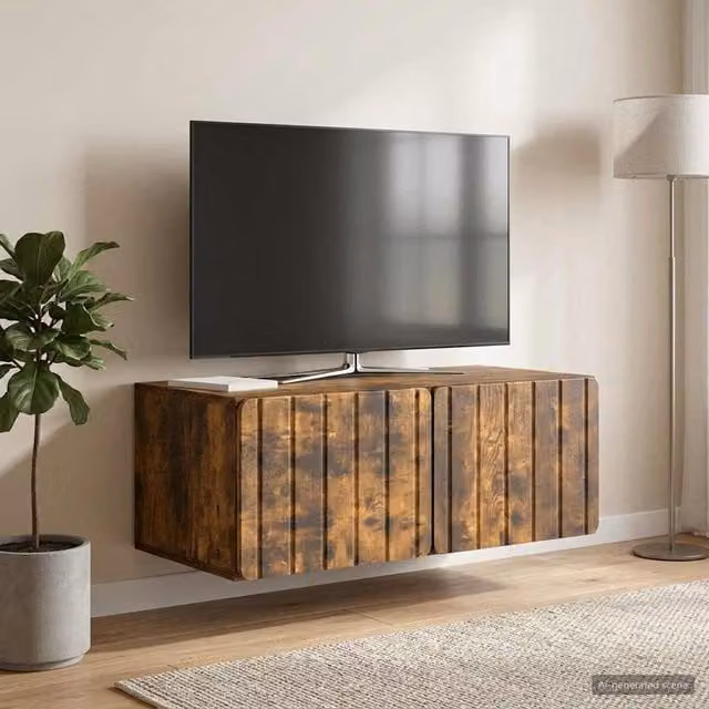 Mueble de TV de pared moderno Maison Exclusive en roble ahumado An/P/Al: 78,5 x 41 x 30 cm