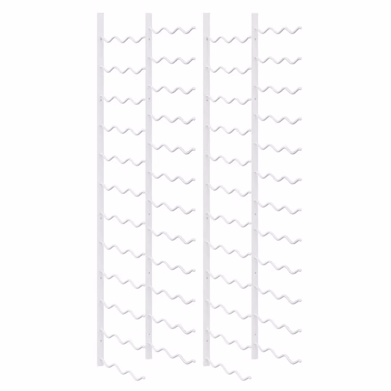 Set de 2 botelleros de pared vidaXL en hierro blanco para 36 botellas
