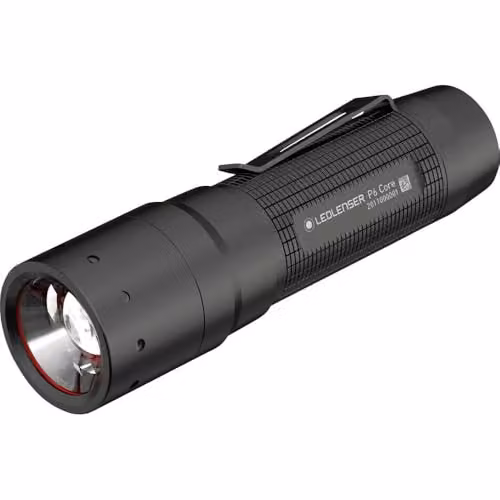 Linterna LED Ledlenser P6 Core de 300 lúmenes en color negro con protección IP68