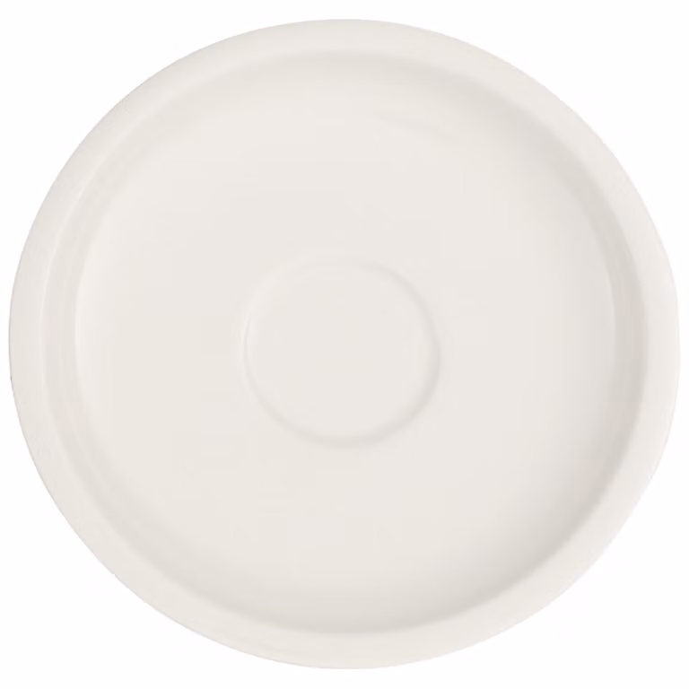 Plato para taza de expreso Villeroy & Boch Artesano Original de porcelana blanca, Diámetro: 12 cm