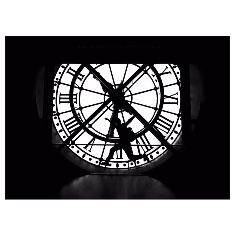 Impresión en lienzo Legendarte Reloj del Museo de Orsay en color negro, An/Al: 50 x 70 cm