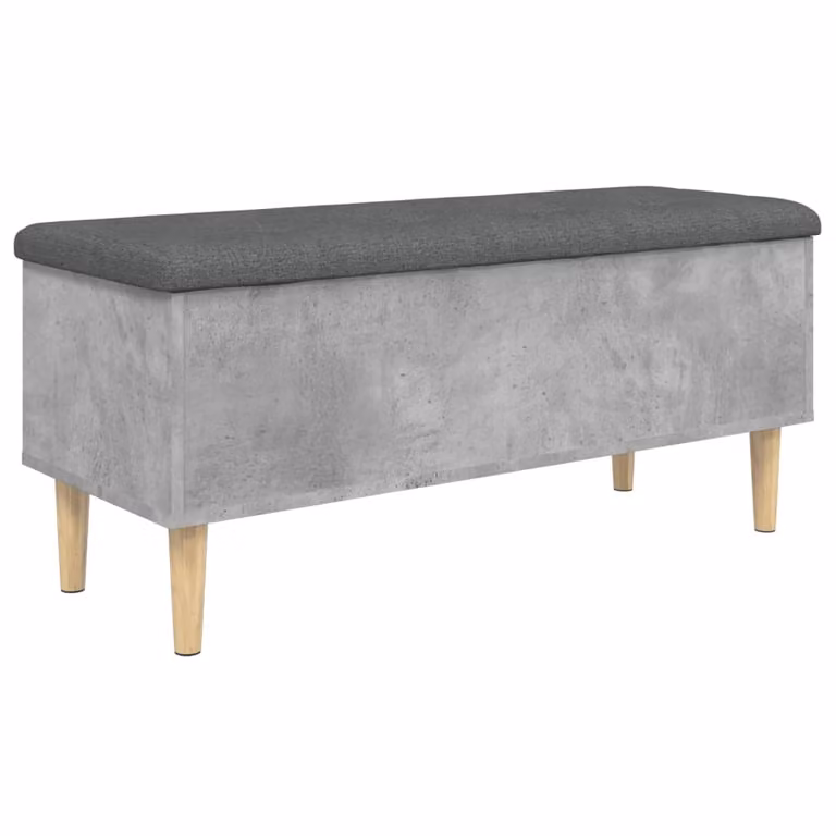 Banco de almacenaje y zapatero de madera de vidaxl en color gris, An/P/Al: 110 x 42 x 46 cm