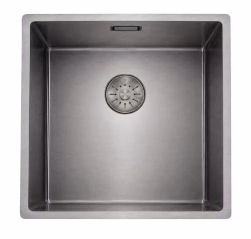 Fregadero Pure.Sink para instalar bajo encimera o sobre encimera en color gris gun metal An/P: 40 x 40 cm