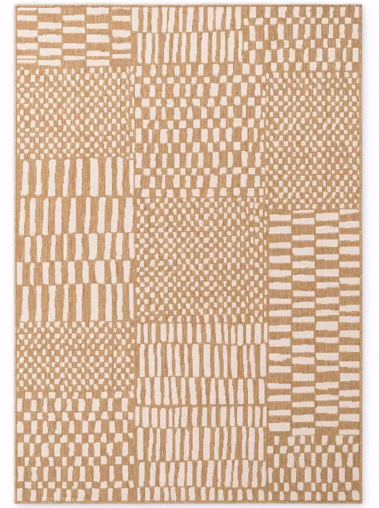 Alfombra de yute Ted Baker Barkham reversible y de tejido plano en color blanco, An/P: 120 x 170 cm