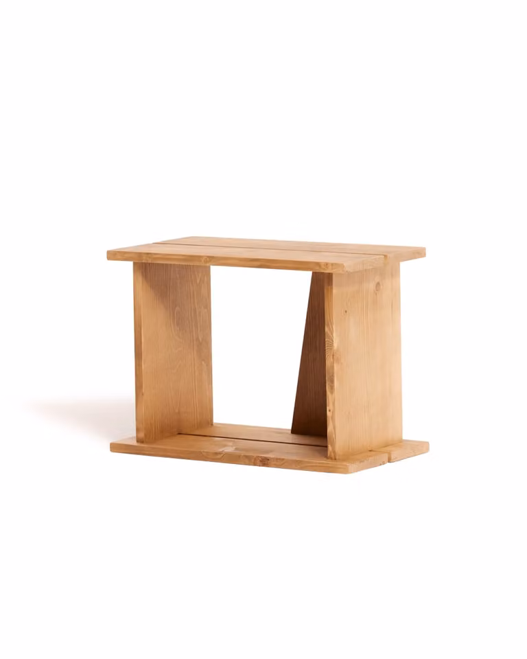 Estantería modular Hannun de madera de abeto en color marrón con diseño moderno para salón u oficina en casa
