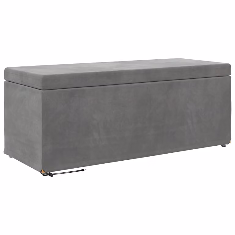 Taburete moderno vidaXL en gris oscuro con estructura de madera y tapizado suave, An/P/Al: 41 x 40 x 101 cm