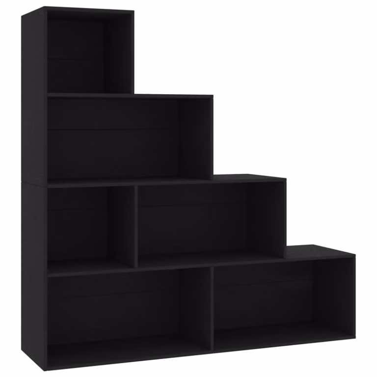 Estantería divisor de madera Maison Chic en color negro An/P/Al: 155 x 24 x 160 cm