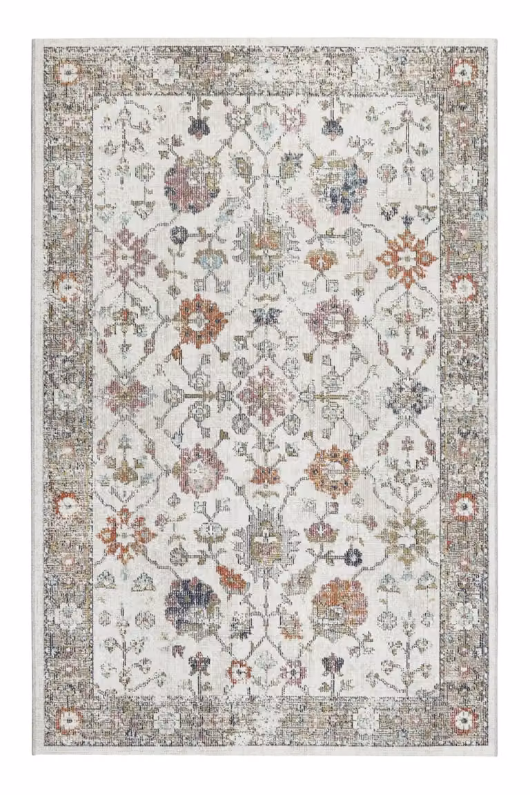 Alfombra de polipropileno con estampado vintage multicolor de Wecon Home, An/P: 160 x 225 cm