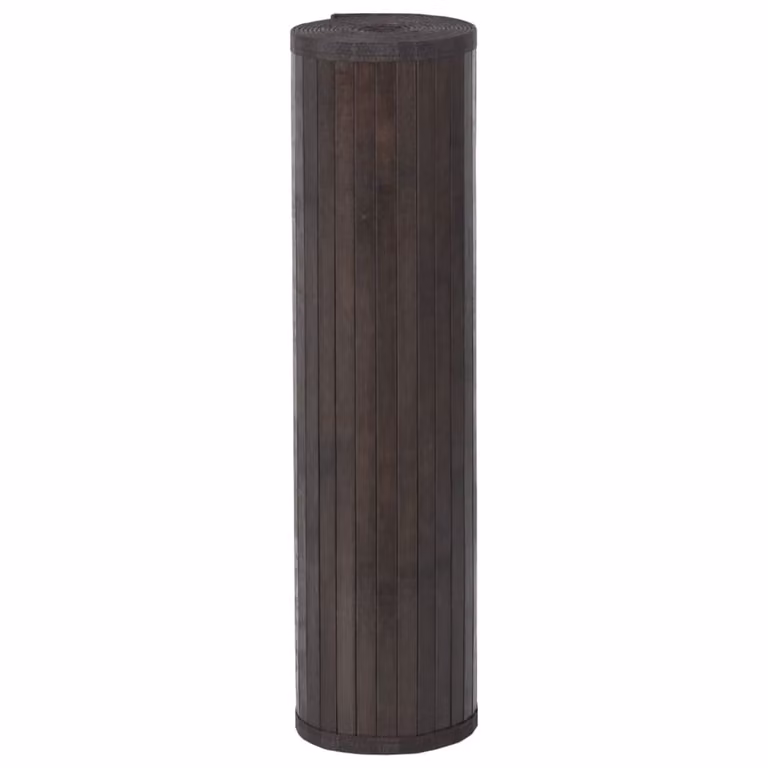 Alfombra rectangular de bambú vidaXL marrón oscuro, antideslizante, An/P: 80 x 300 cm