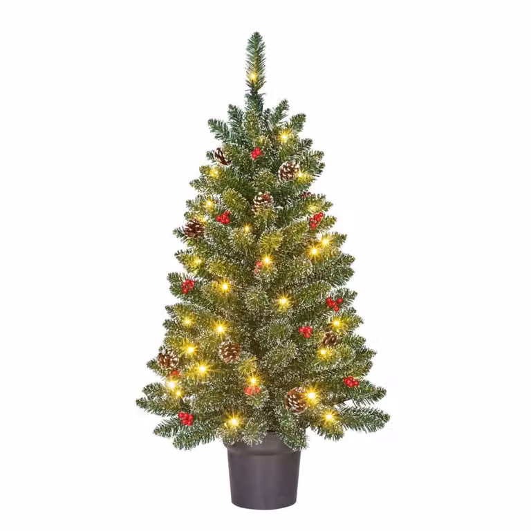 Árbol de Navidad artificial Creston de Black Box Trees, color verde, An/P/Al: 50 x 50 x 90 cm