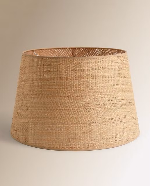 Pantalla de lámpara tronco Nilo de El Corte Inglés en madera y ratán color beige