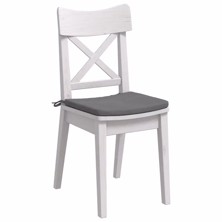 Pack de 4 cojines para asiento vidaXL de microfibra con relleno de espuma y funda lavable en gris