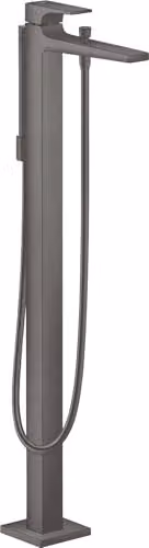 Grifo de bañera de pie Hansgrohe con monomando, set de ducha y función de pulverización, acabado cromado