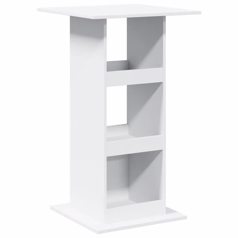 Mesa bar con almacenaje vidaXL en madera MDF blanca An/P/Al: 60 x 60 x 102 cm