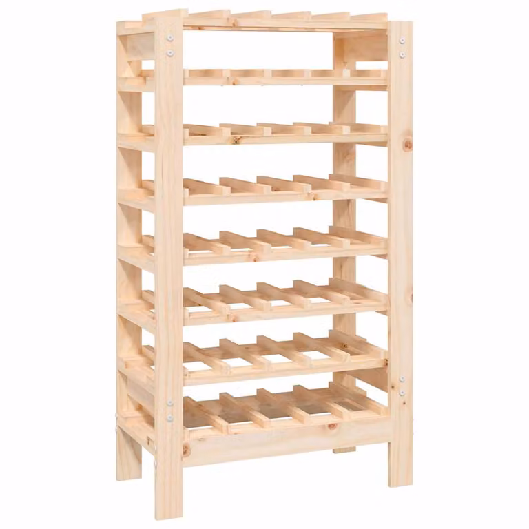 Botellero de madera maciza de pino vidaXL de estilo rústico An/P/Al: 61,5 x 30 x 107,5 cm
