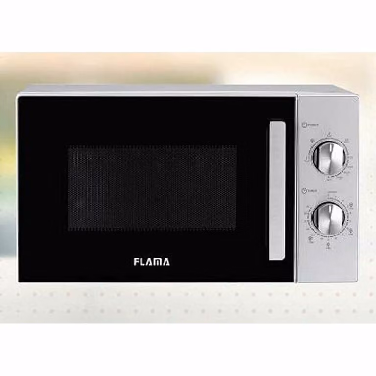 Microondas combinado Flamatech 1803FL con grill, 20 litros y 700 W, color plateado