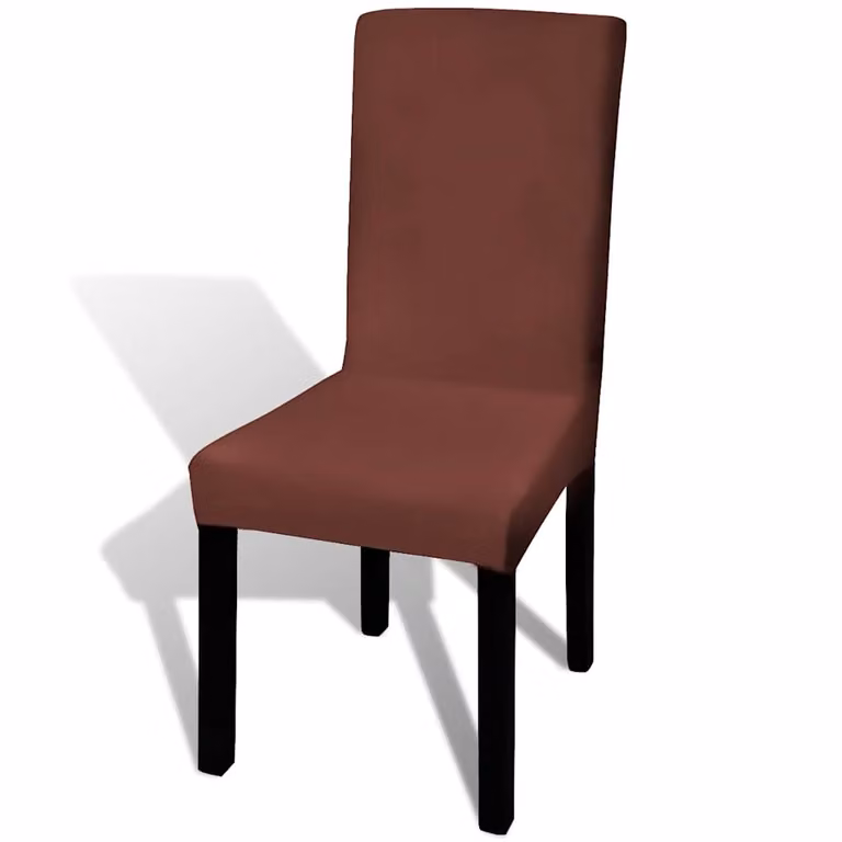 Pack de 6 fundas elásticas para sillas de comedor vidaXL en color marrón